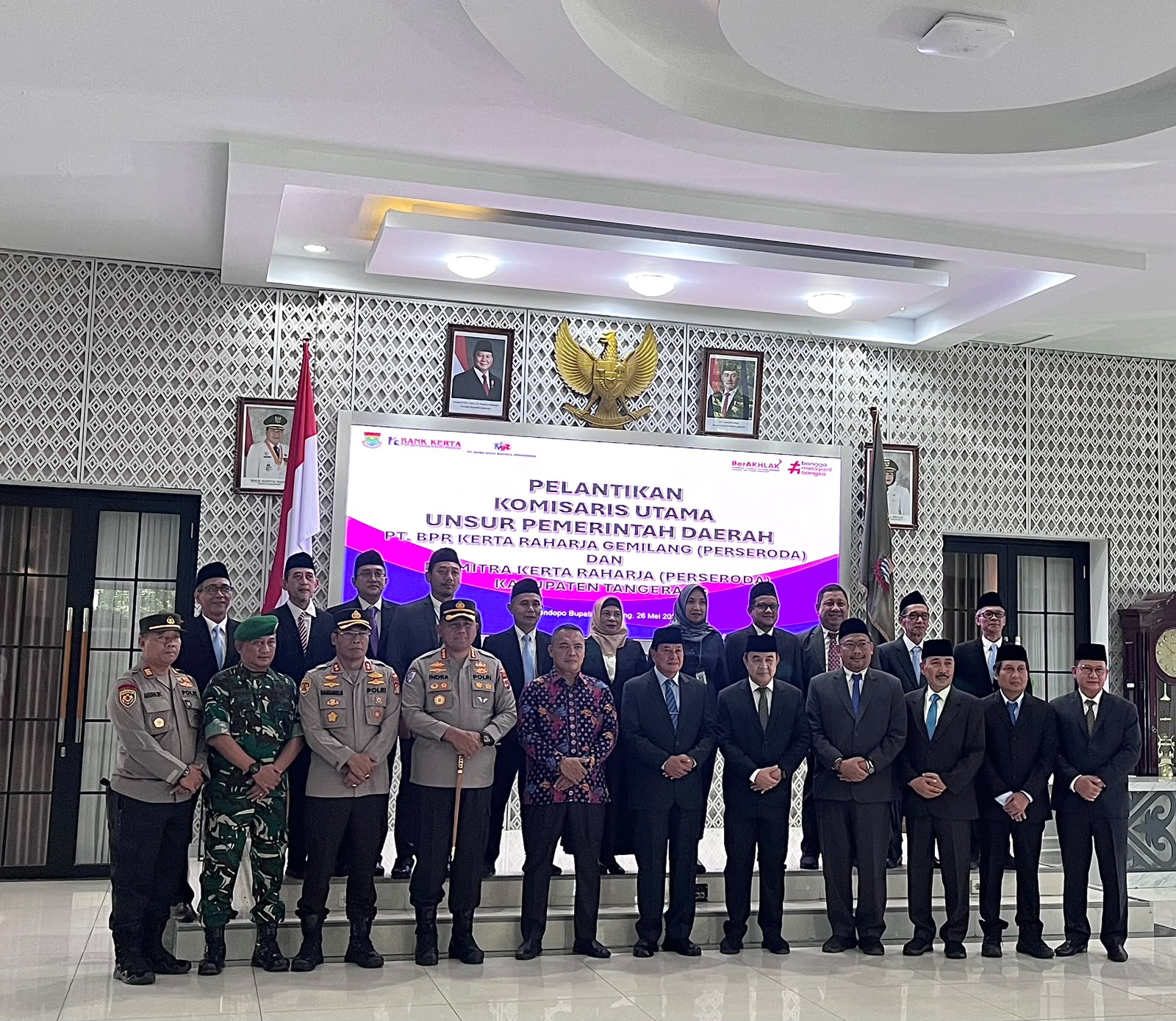 Pelantikan Komisaris Utama baru PT BPR Kerta Raharja Gemilang (Perseroda) dan PT Mitra Kerta Raharja (Perseroda) Kabupaten Tangerang